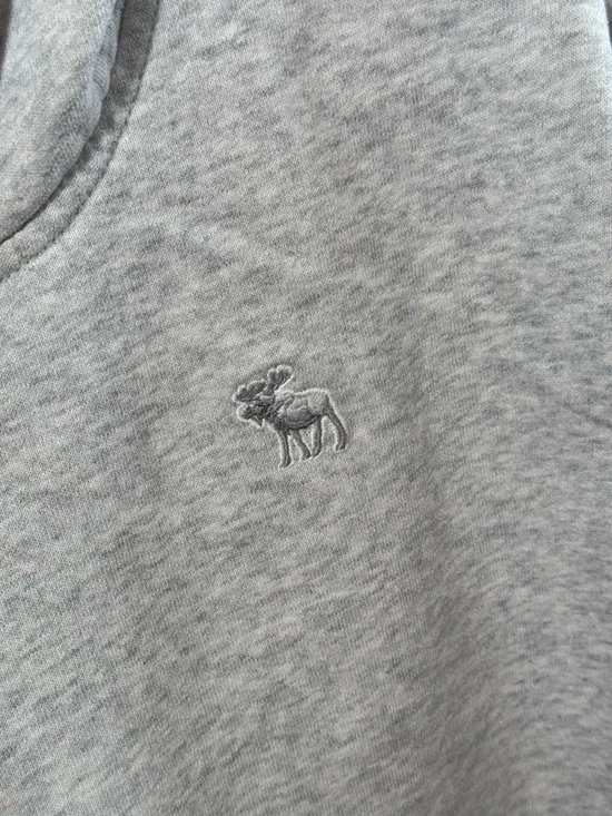 abercrombie kids Essential Icon Hoodie - Light Gray Heather | 9 / 10 - Picture 2 of 8